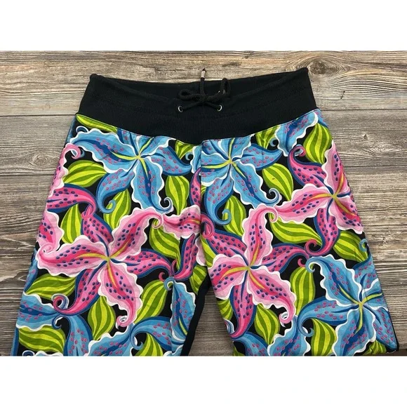 Nilla Shields Pants Floral Print Cotton Psychedelic Hippie Boho 70's Vibe ~LARGE - Picture 2 of 12